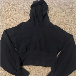 Aerie Black Cropped Hoodie